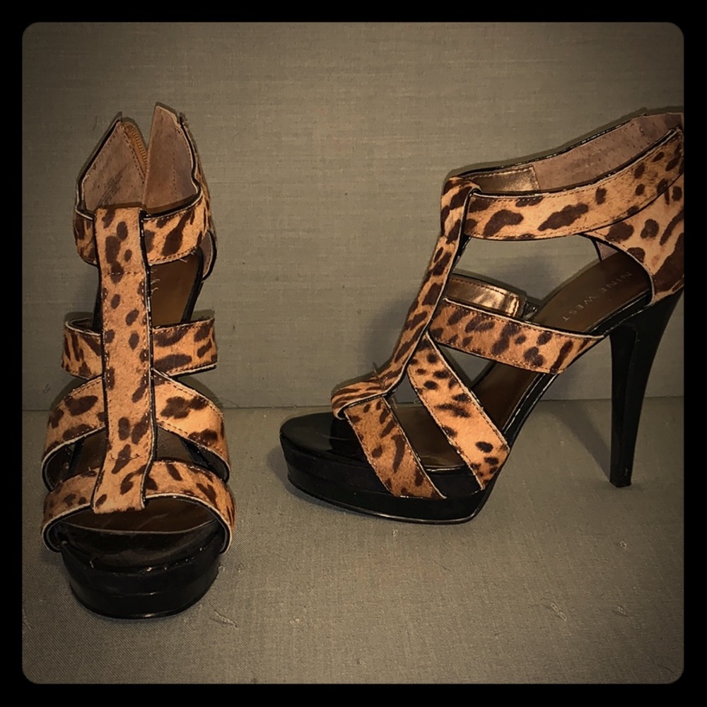 Nine West leopard pumps